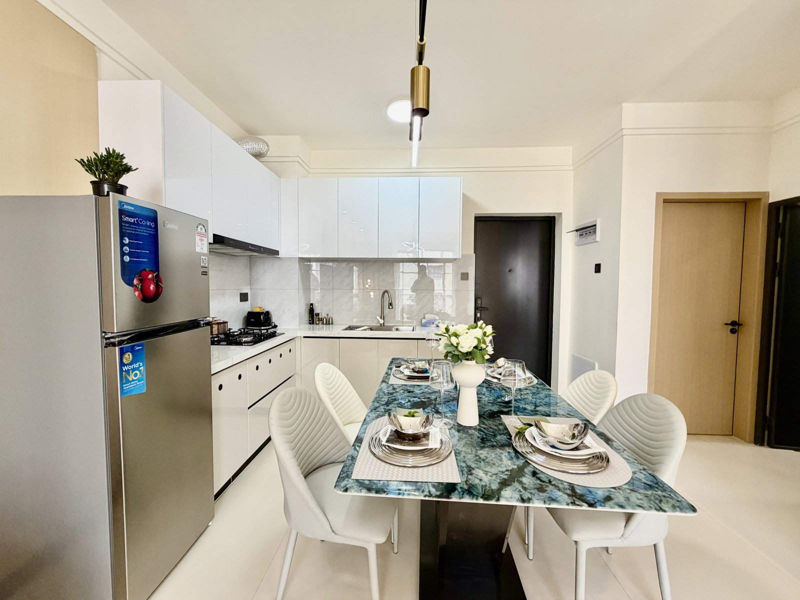 Dining room area of 2 bedroom apartments for sale in Kileleshwa