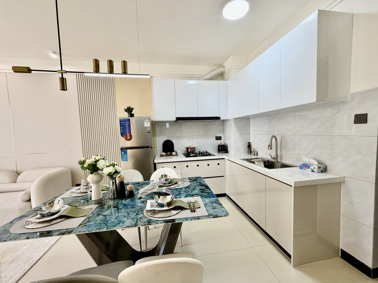 modern kitchen of 2 bedroom apartments for sale in Kileleshwa