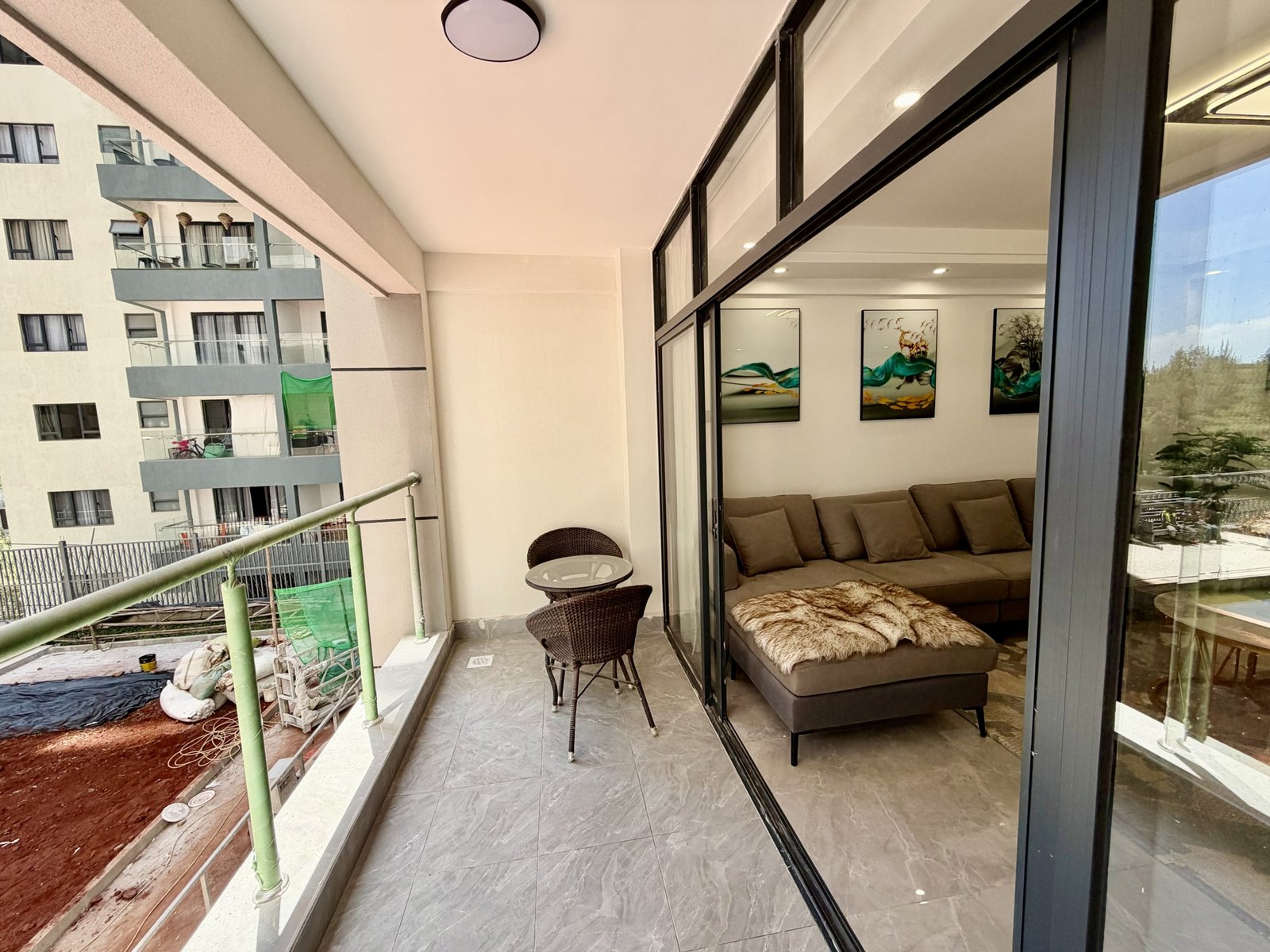 Balcony area of 2 Bedrooms At Golden Street Residency In Kileleshwa