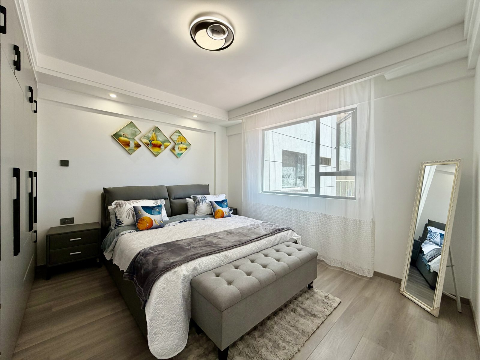 Well designed master bedroom area of 2 Bedrooms At Golden Street Residency In Kileleshwa