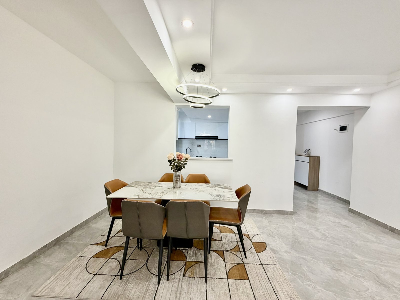Stylish dining area of 3 bedrooms at Golden Street Residency In Kileleshwa