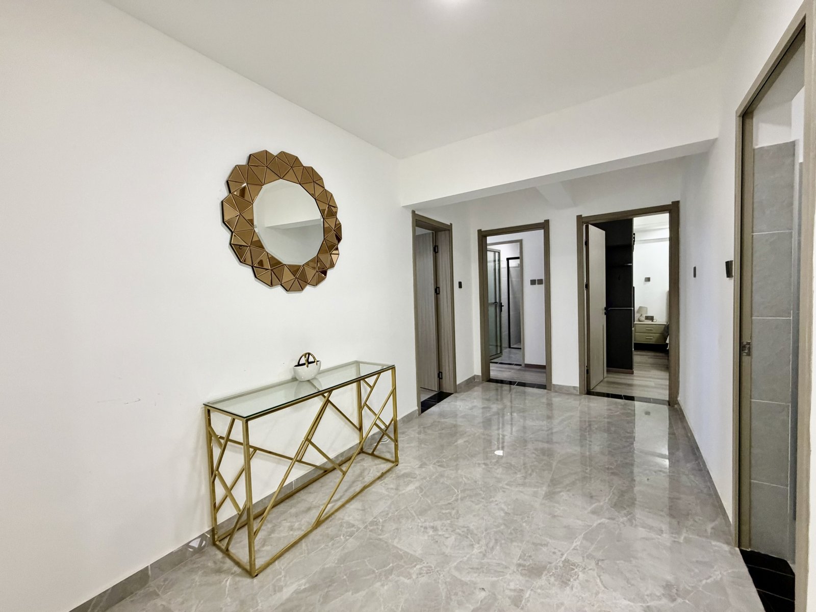 spacious hall way area of 3 bedrooms at Golden Street Residency In Kileleshwa