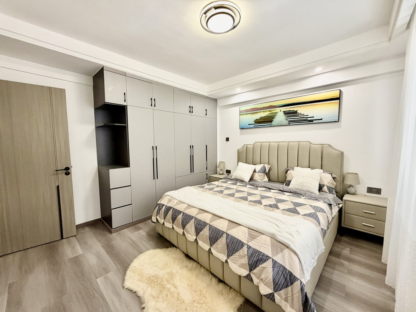 master bedroom area of 3 bedrooms at Golden Street Residency In Kileleshwa