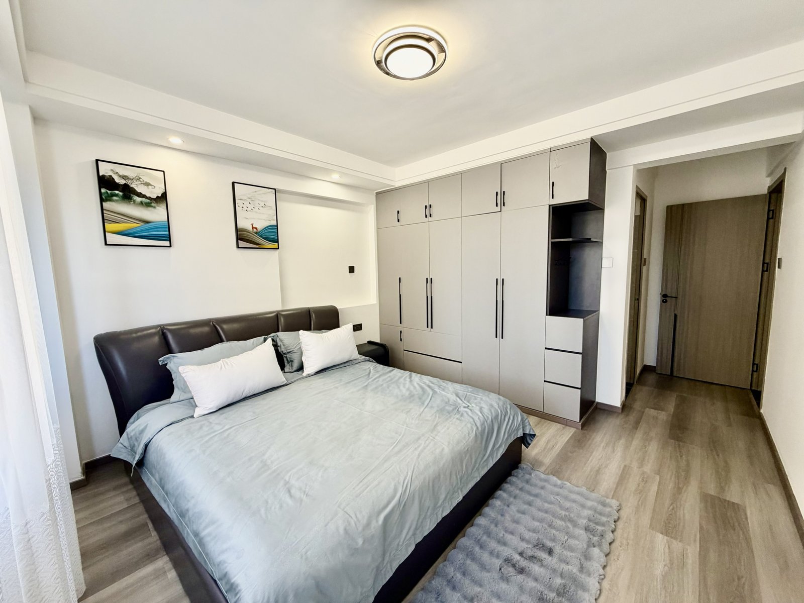 spacious bedroom area of 3 bedrooms at Golden Street Residency In Kileleshwa