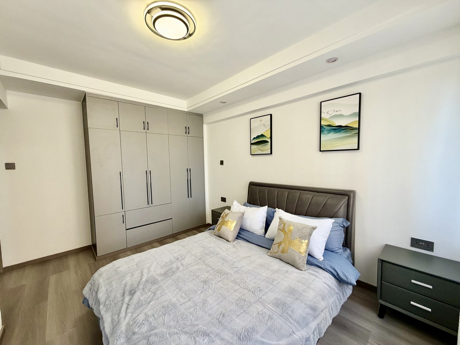 Bedroom area at Golden Street Residency In Kileleshwa