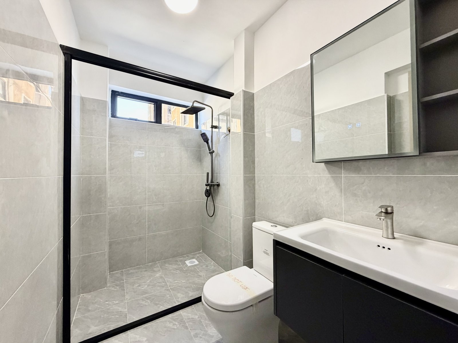 bedroom bathroom at Golden Street Residency In Kileleshwa