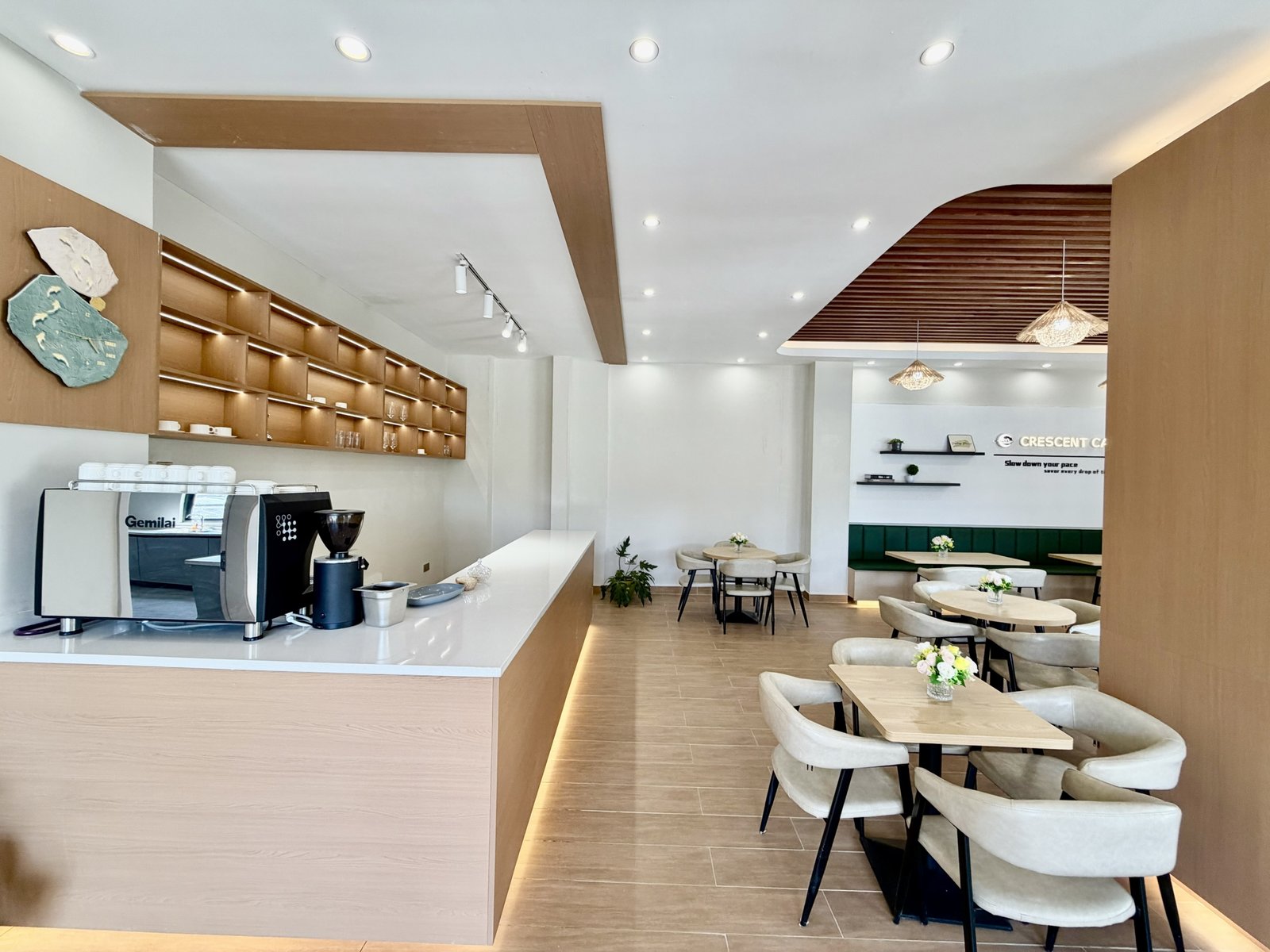 Stylish cafe area of 2 bedrooms at Crescent Residency In Kileleshwa