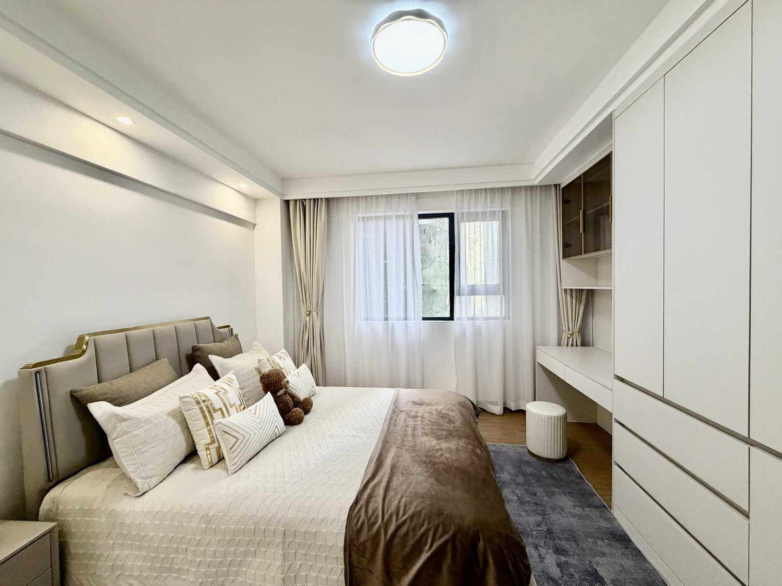 Elegant masterbedroom area of 2 bedrooms at Crescent Residency In Kileleshwa