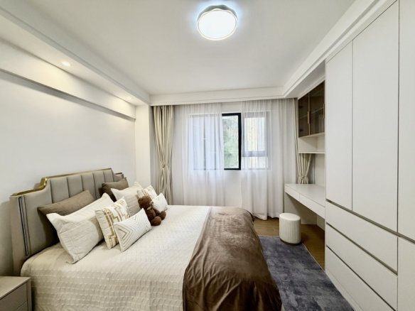Elegant masterbedroom area at Crescent Residency In Kileleshwa