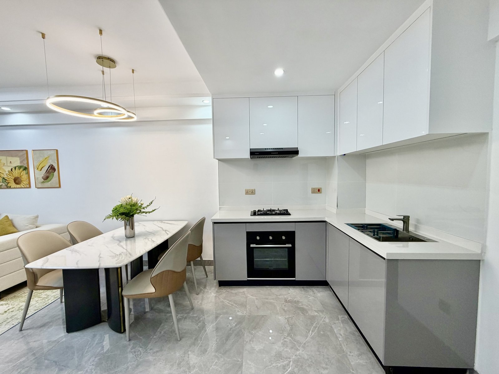 Kitchen area of 1 Bedrooms At Crescent Residency In Kileleshwa