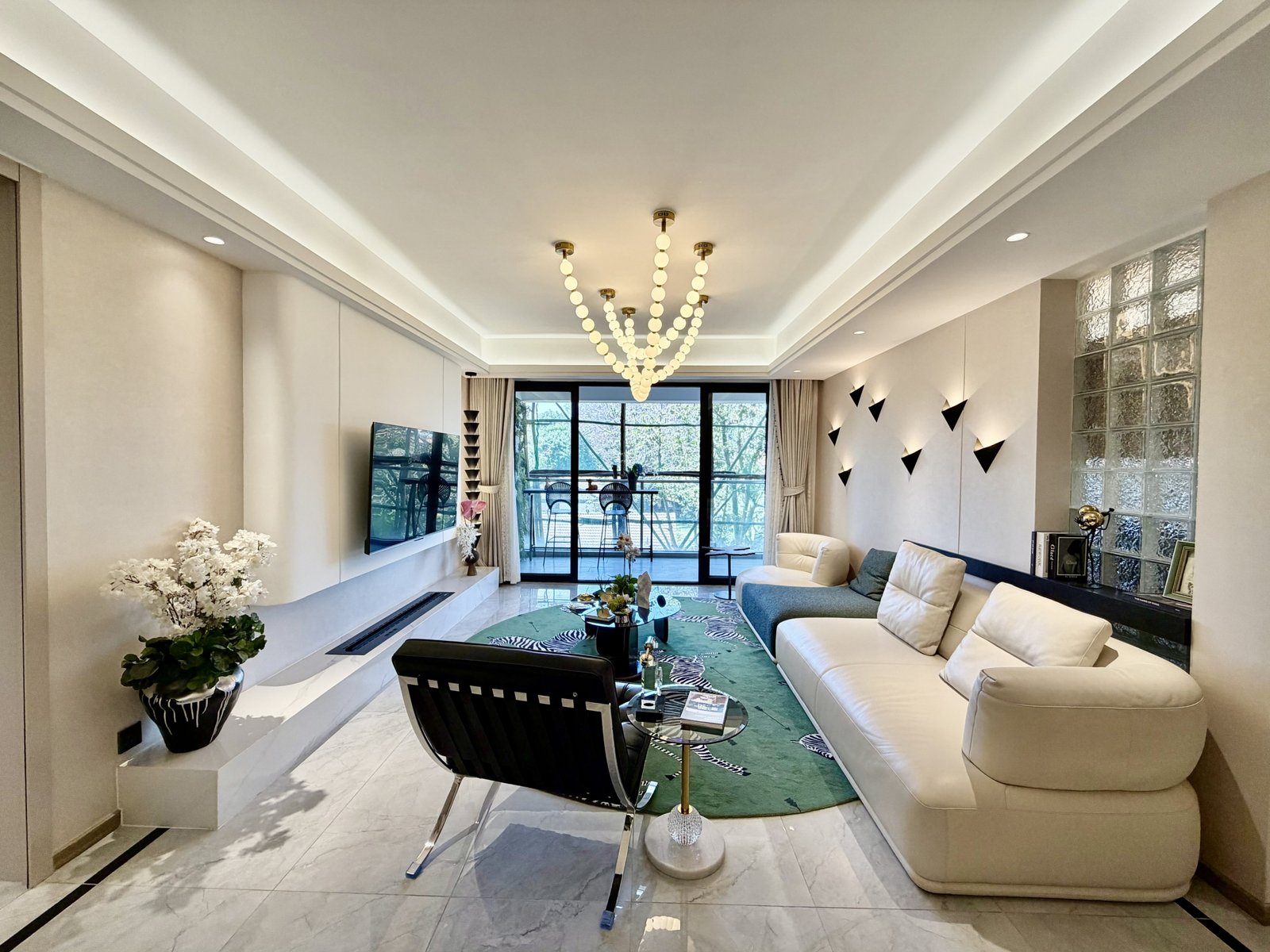 Elegant living room area at Himalaya Horizon Apartments In Westlands