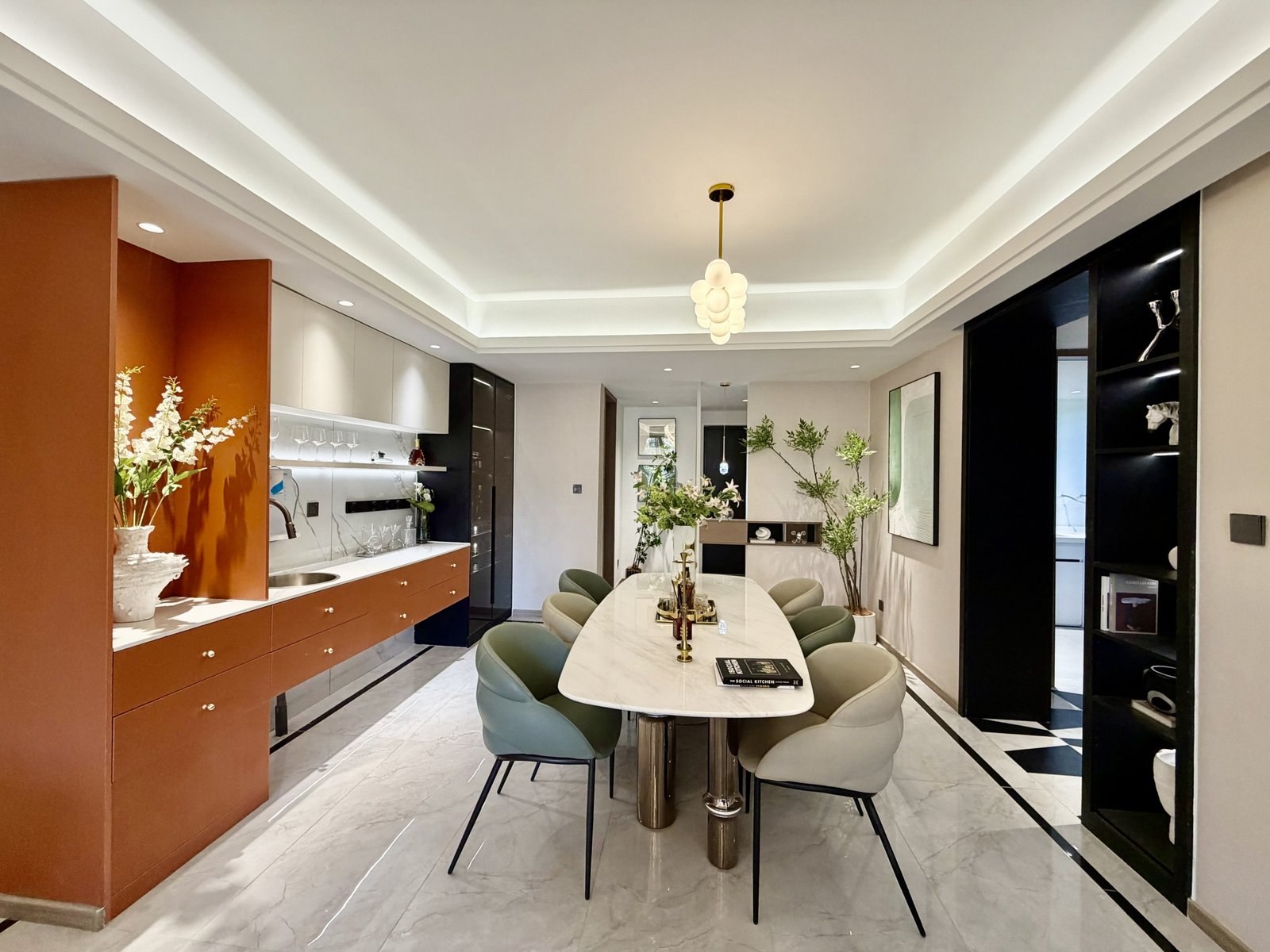 stylish dining area Of 3 bedrooms at Himalaya Horizon Apartments In Westlands