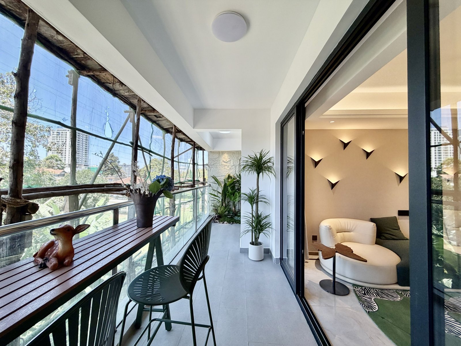 Spacious balcony area Of 3 bedrooms at Himalaya Horizon Apartments In Westlands