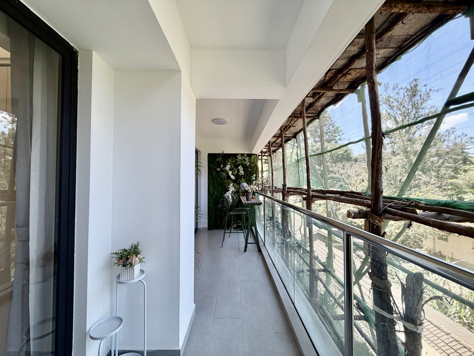 spacious balcony area Of 3 bedrooms at Himalaya Horizon Apartments In Westlands