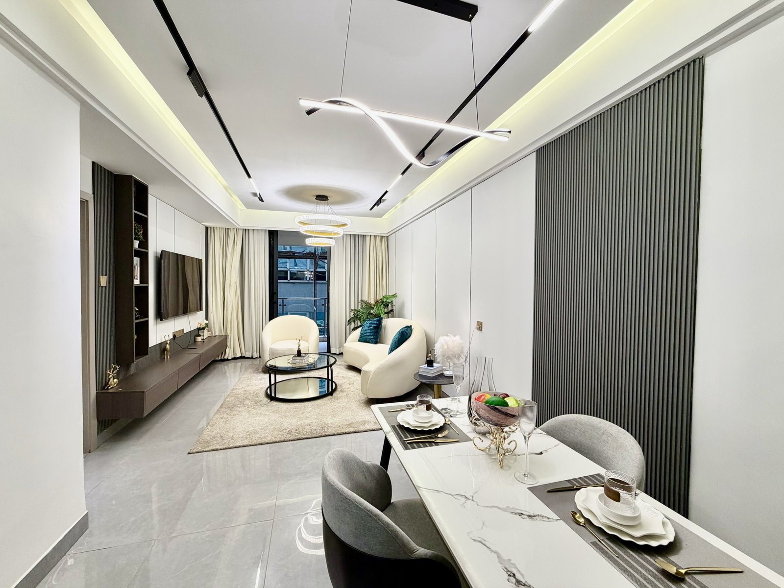 dining and living room of 2 Bedrooms At Citi Rise Residency In Westlands
