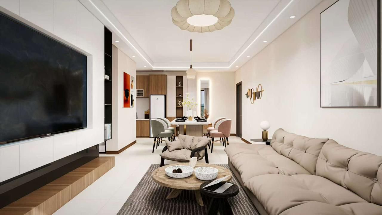 Stylish living room area of 2 bedrooms at Lenana Springs Garden In Kilimani