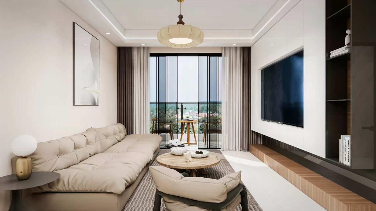 Living room area of 2 bedrooms at Lenana Springs Garden In Kilimani