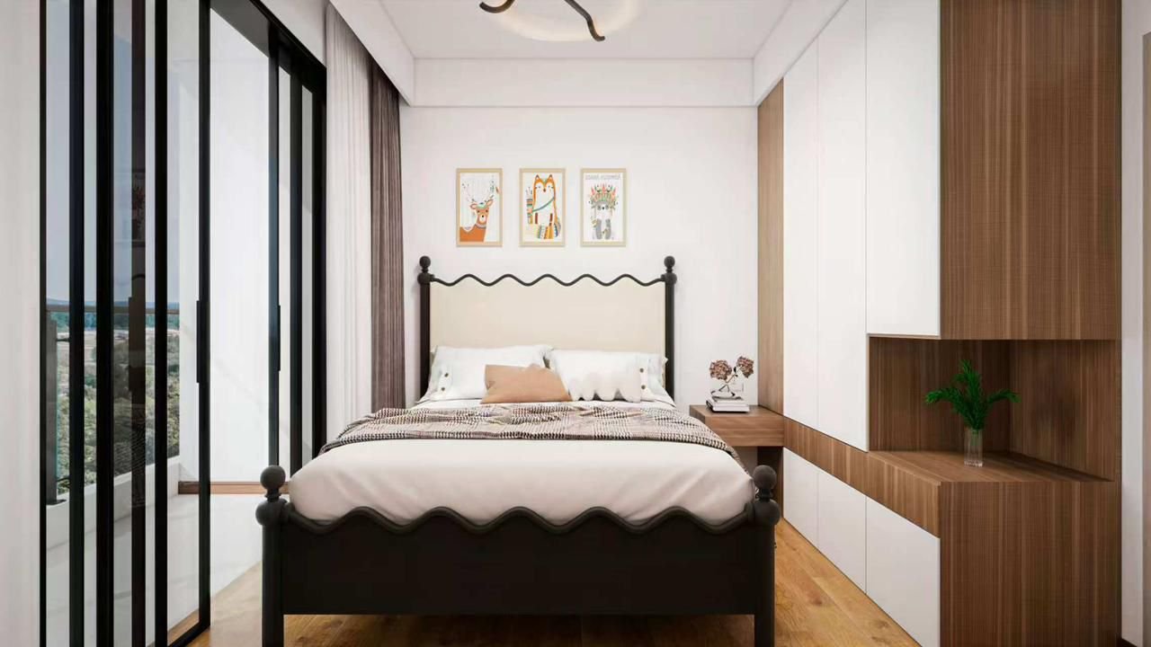 Stylish bedroom area of 2 bedrooms at Lenana Springs Garden In Kilimani