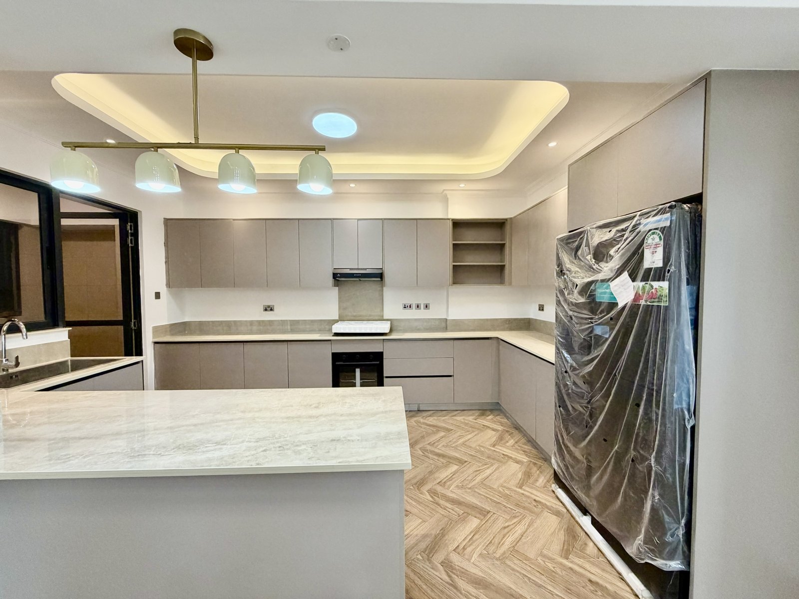 Kitchen area of 3 bedrooms at Hookwood Residency In Westlands
