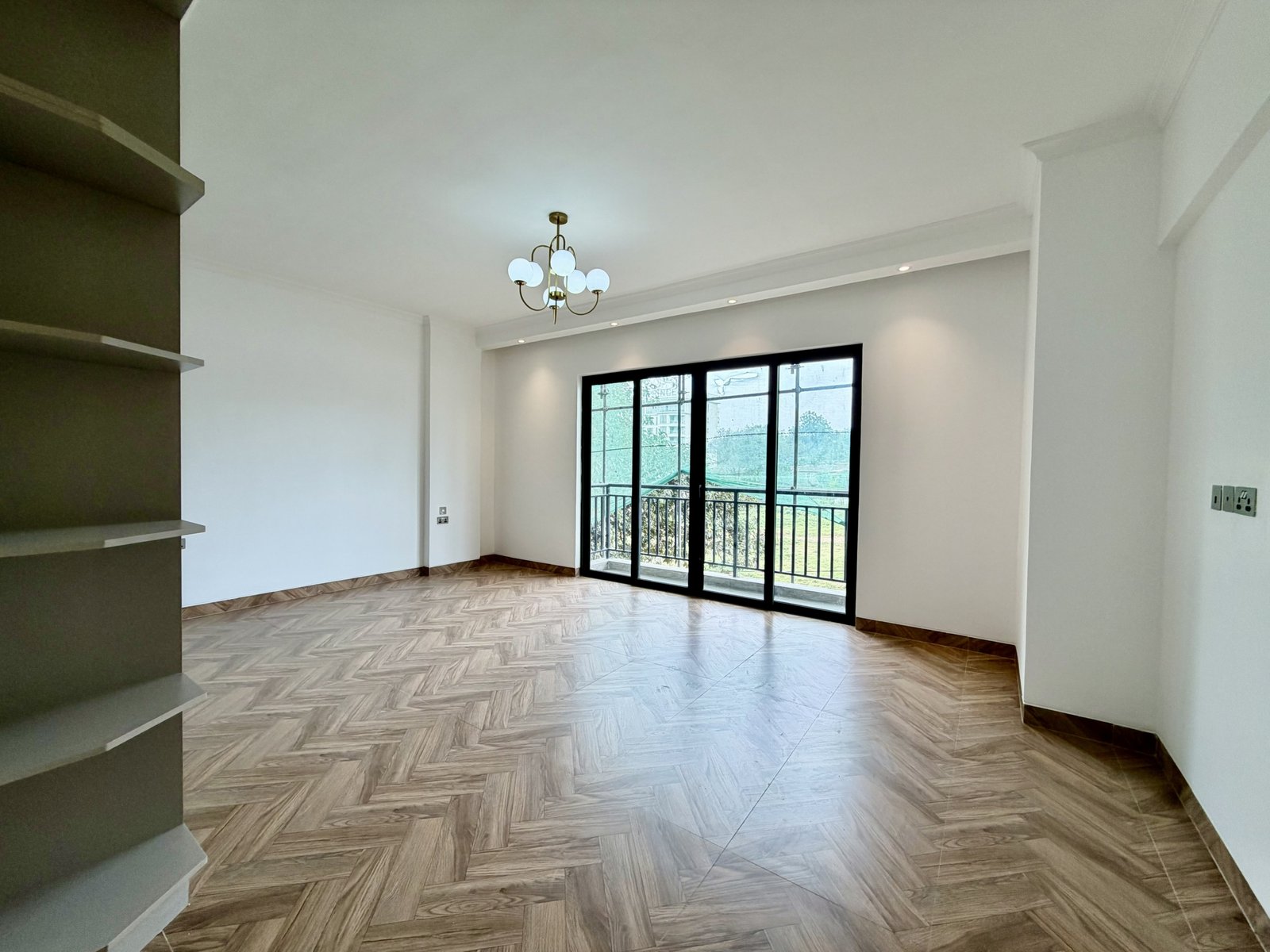 Well designed master bedroom area of 3 bedrooms with balcony at Hookwood Residency In Westlands