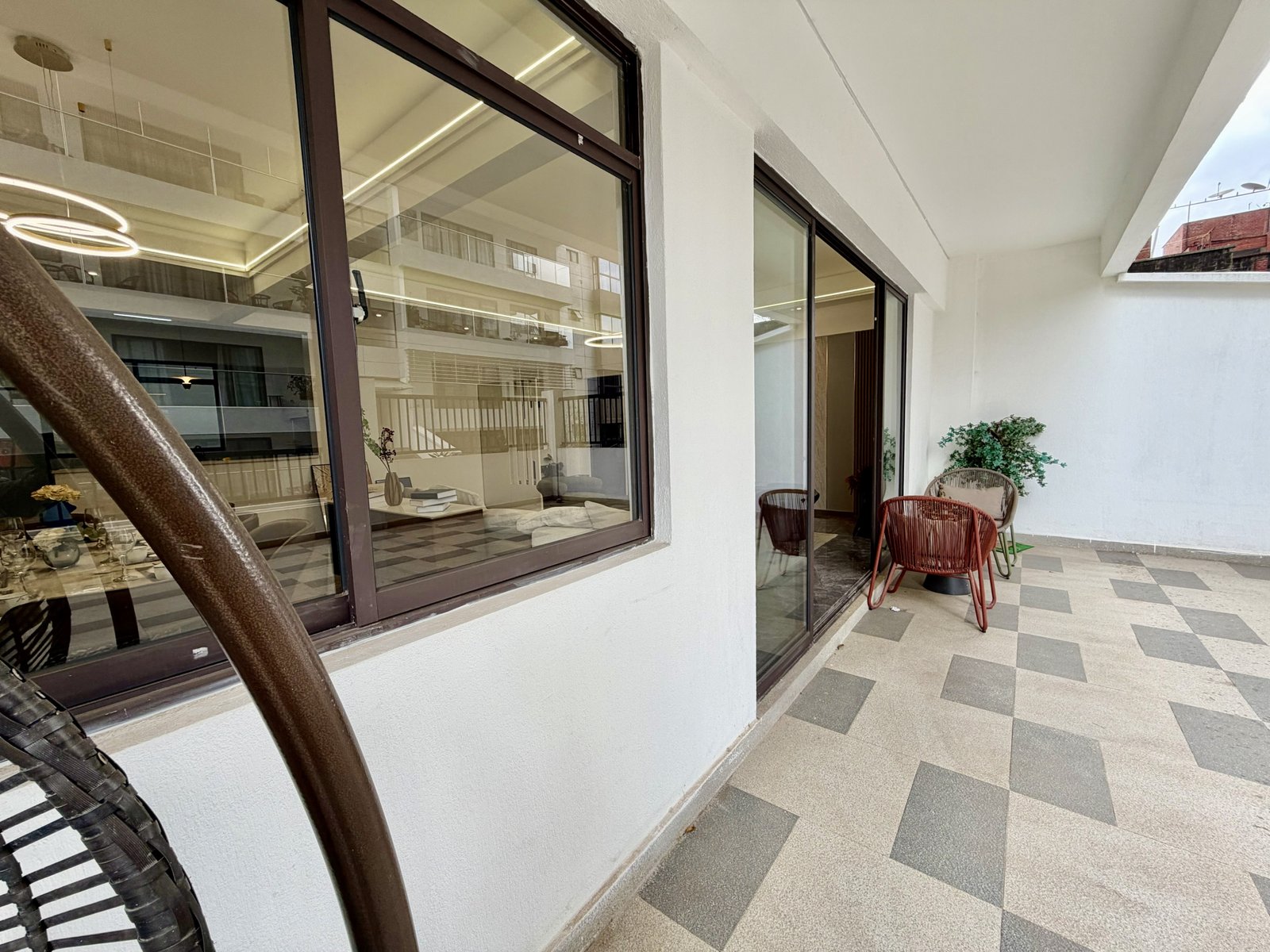 Spacious balcony at comfy residences in kileleshwa