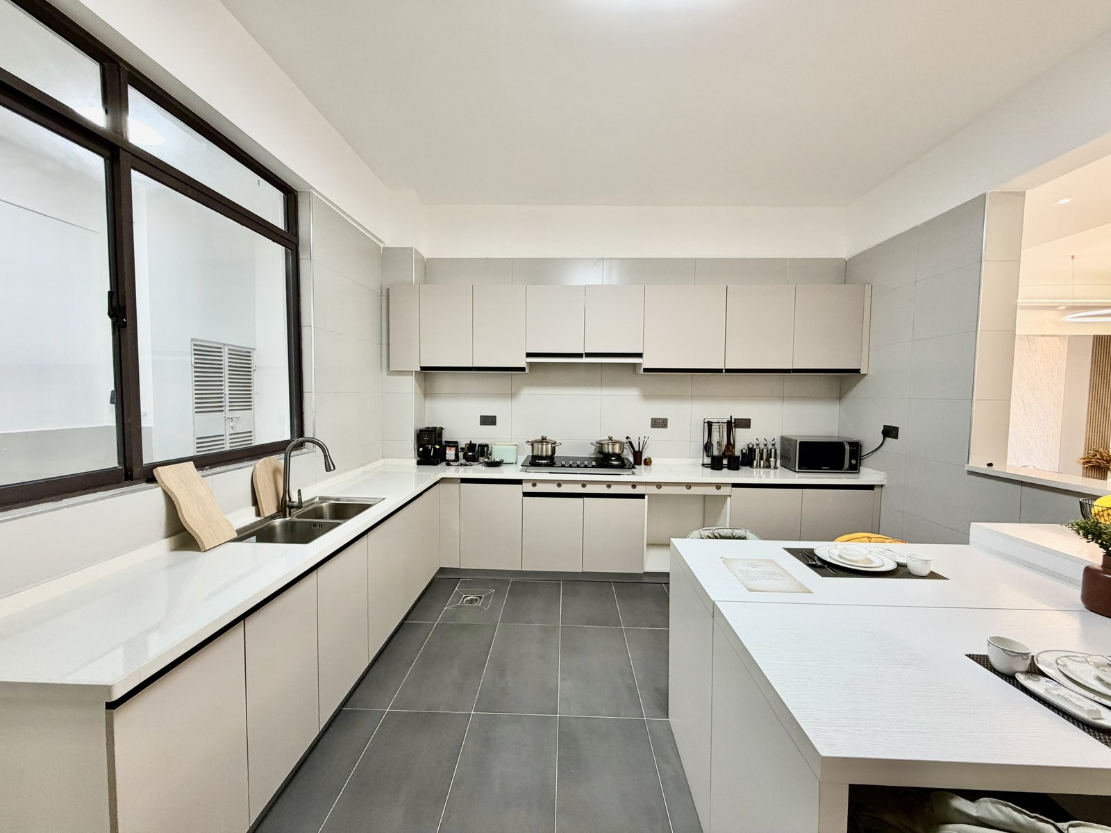 Kitchen at comfy residences in kileleshwa