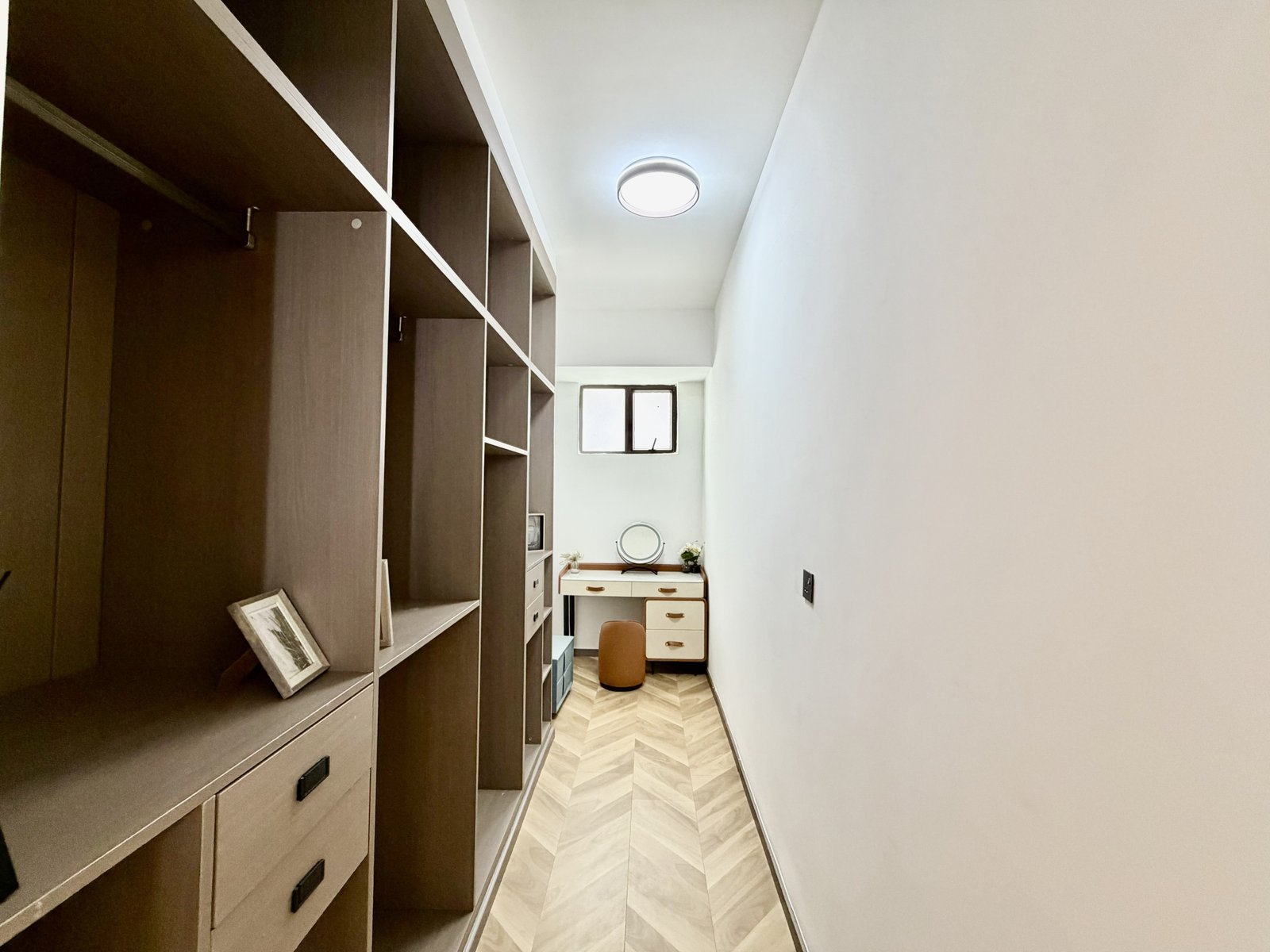 walk in closet at comfy residences in kileleshwa