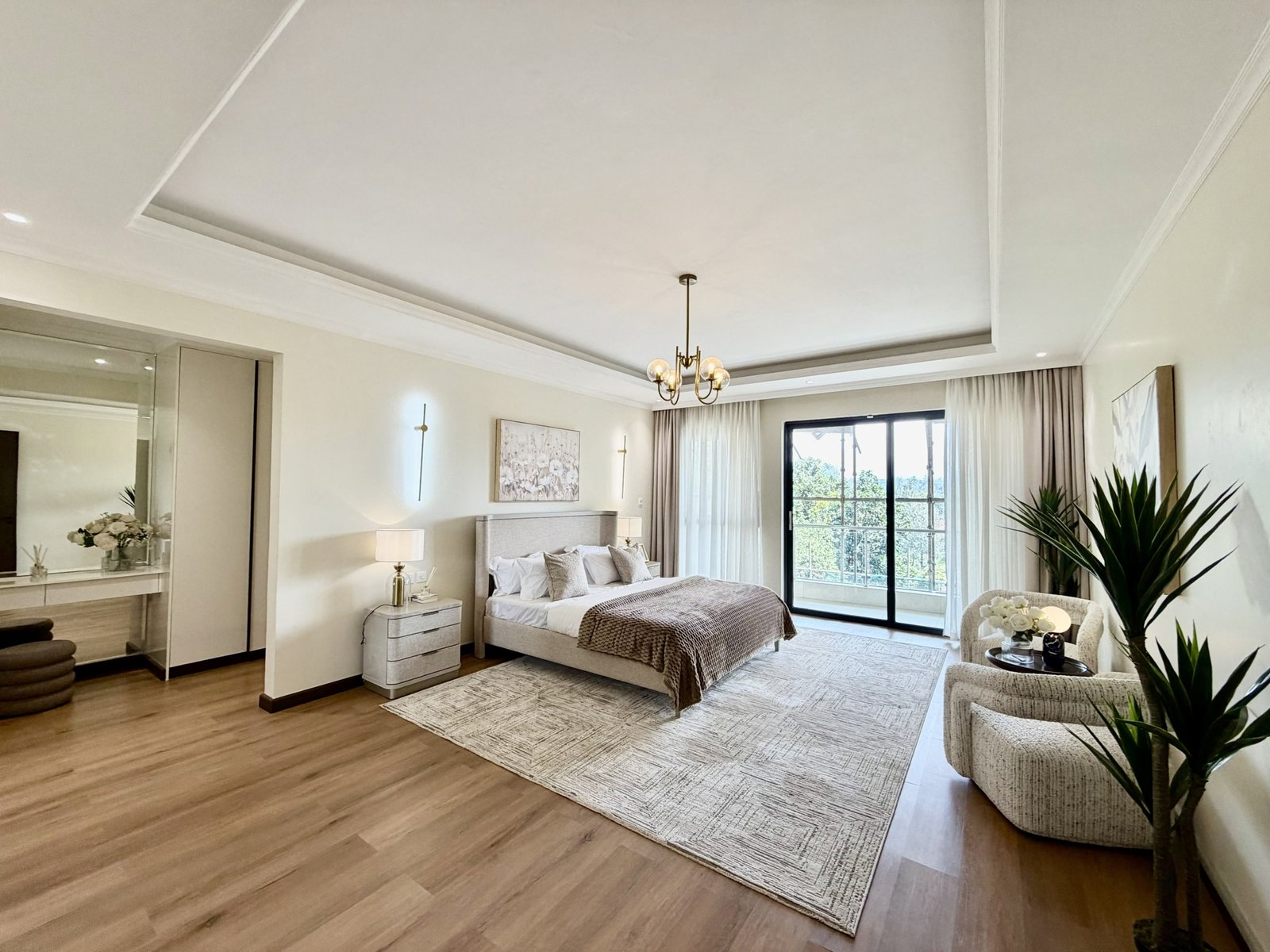 Spacious master bedroom at Beacon By Synina In kileleshwa