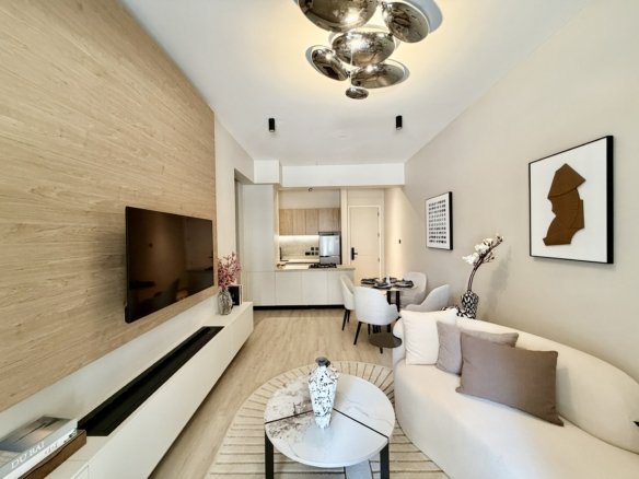 Elegant living and dining room of Studios at Verona Apartments in westlands