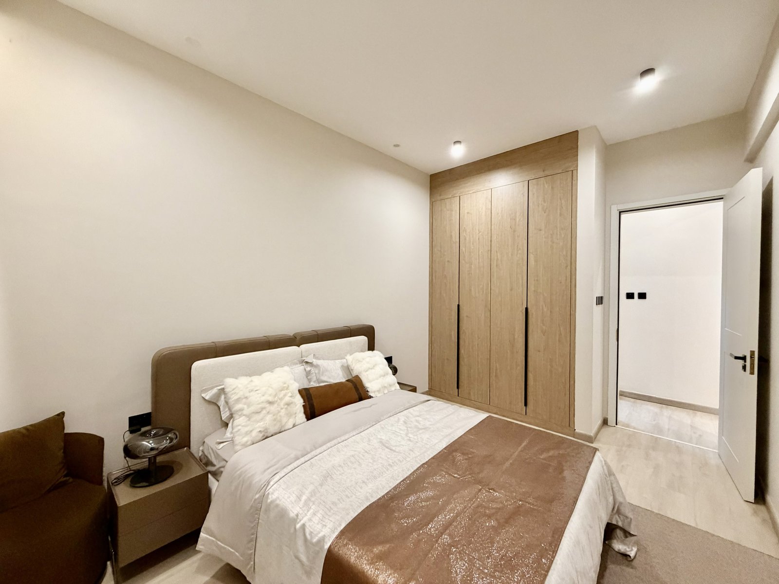 elegant bedroom of 1 bedrooms at Verona Apartments in westlands
