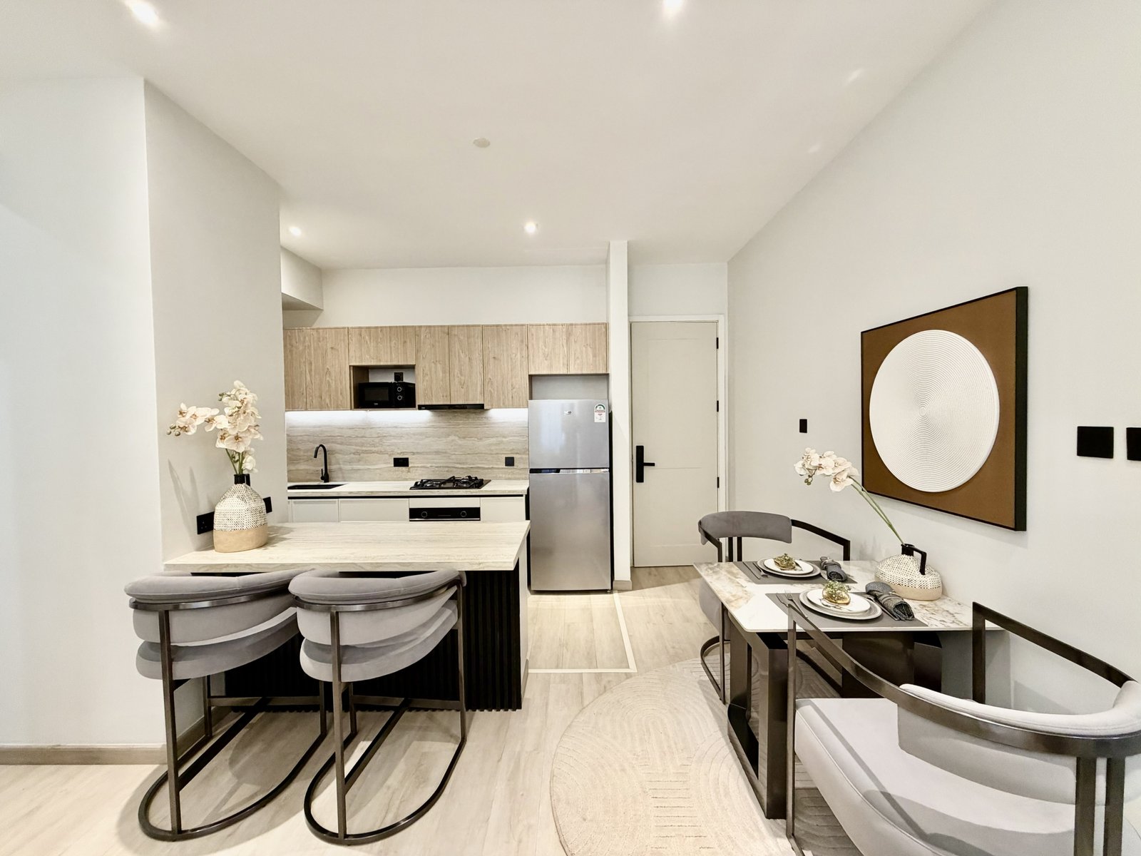 elegant dining area of 2 bedrooms at Verona Apartments in westlands
