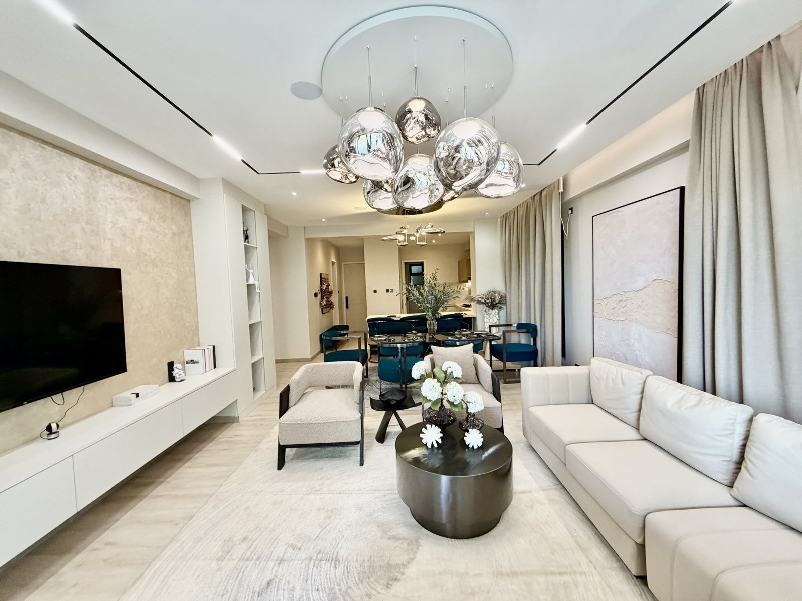 Stylish living room at Verona Apartments in westlands