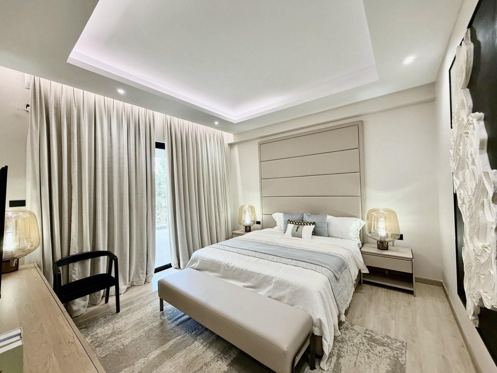 High end masterbedroom at Verona Apartments in westlands