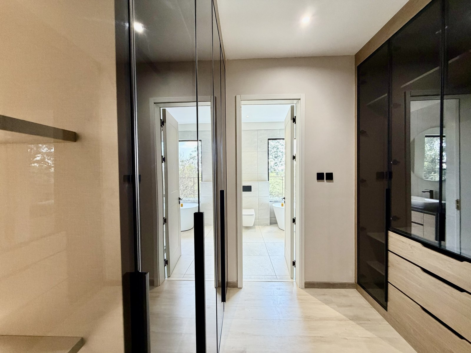 Walk in closet at Verona Apartments in westlands