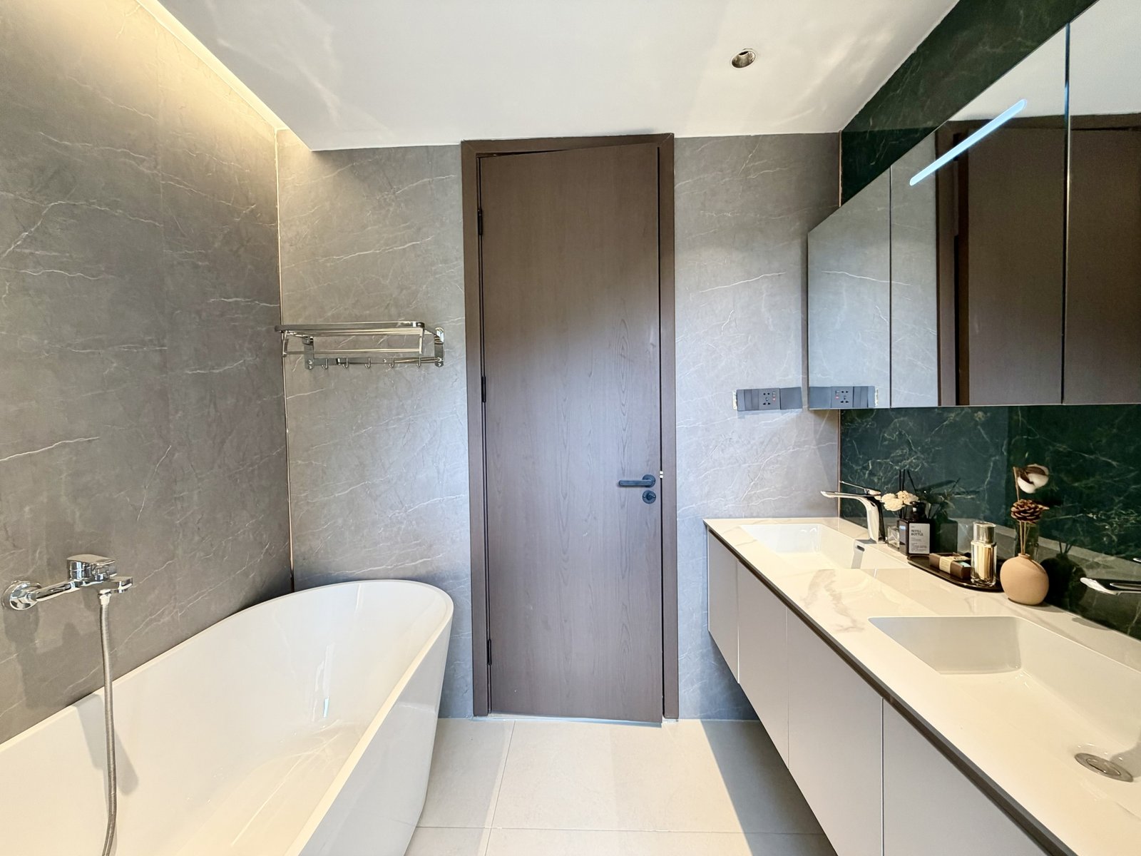 Stylish bathroom at Amani Residence Apartments In Westlands