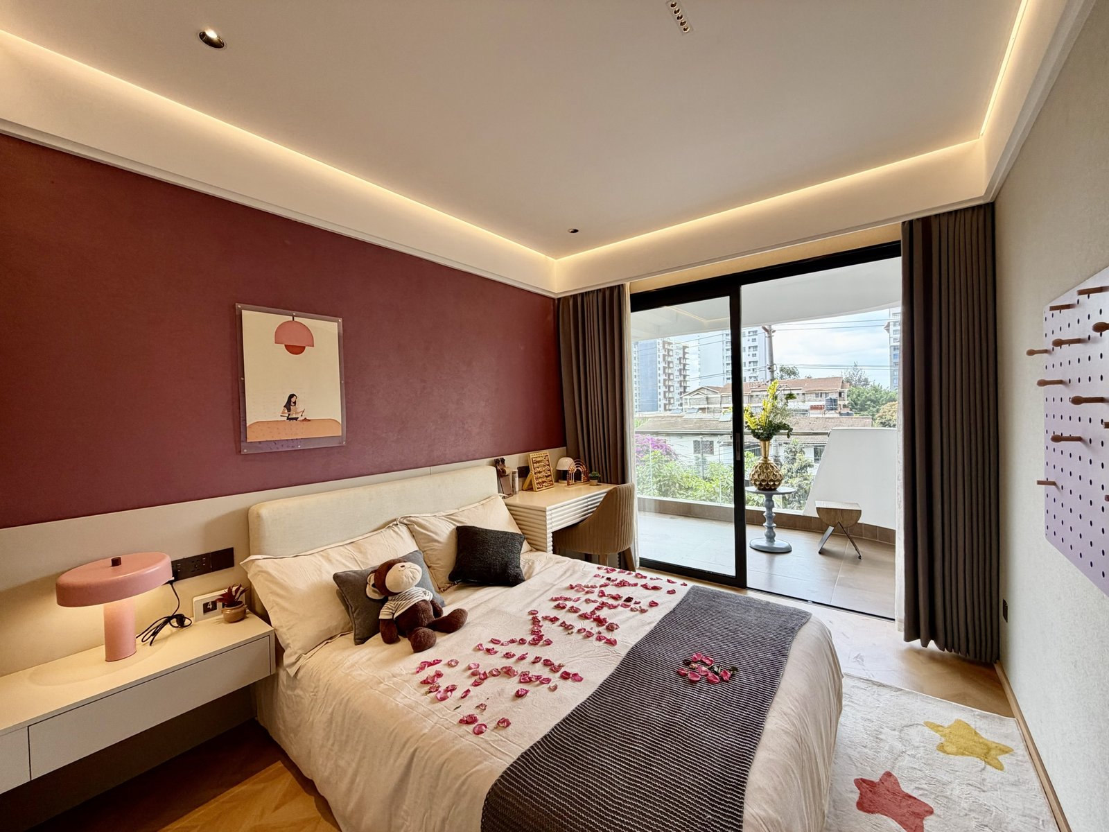elegant bedroom at Amani Residence Apartments In Westlands
