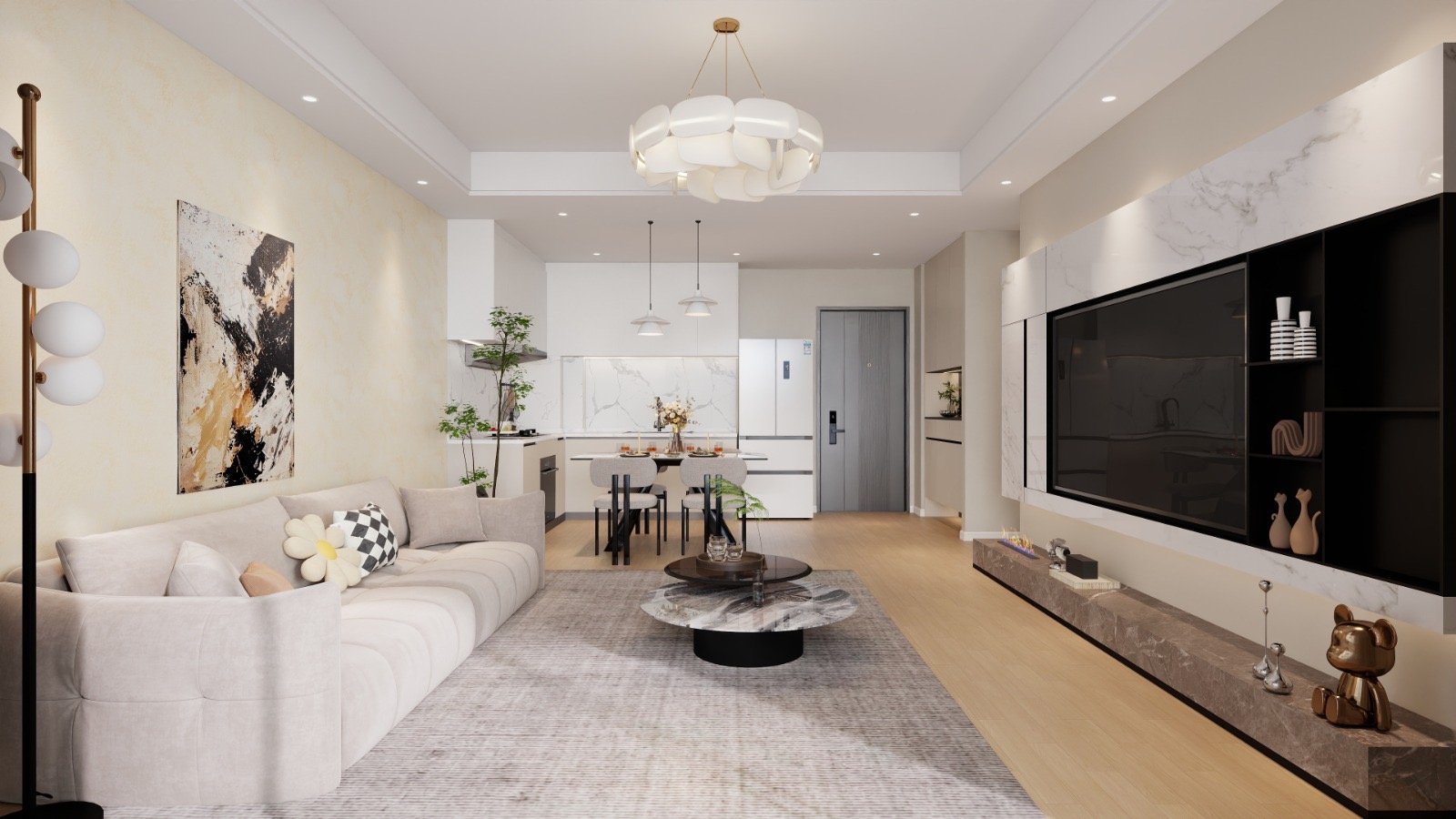 Living room area of 2 bedrooms at Aether Residences In Westlands