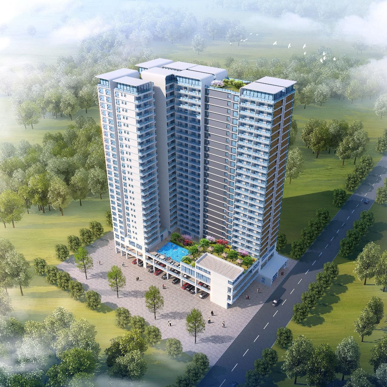 Exterior close up view of 3 bedrooms at Nova Garden Apartments In Kilimani