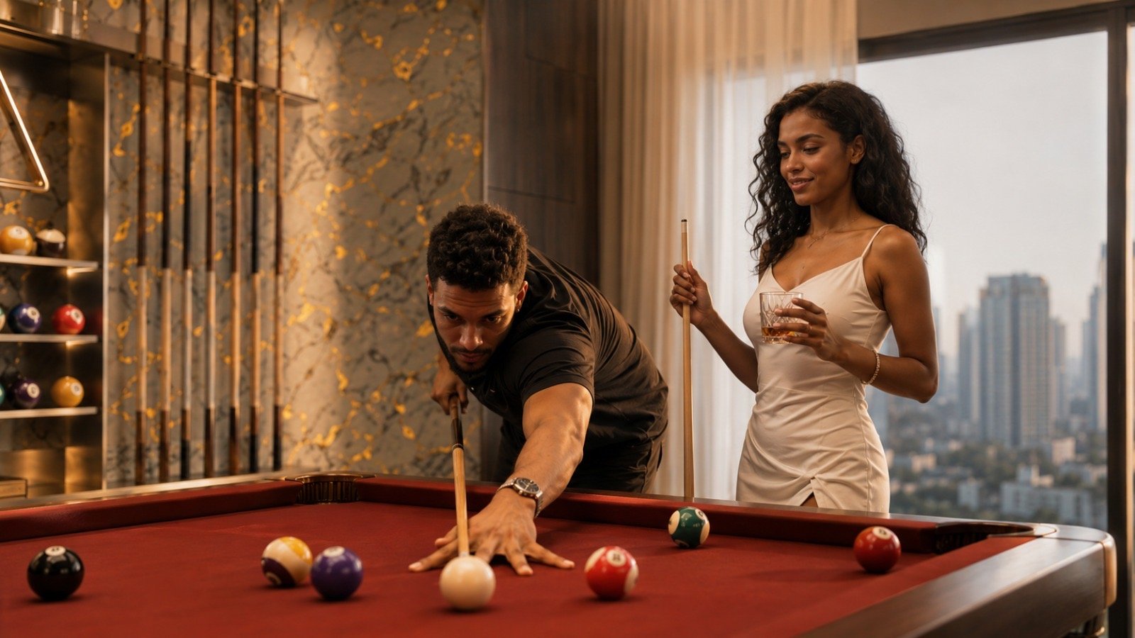 Pool table of 2 bedrooms at Himalaya Halo Apartments In Westlands
