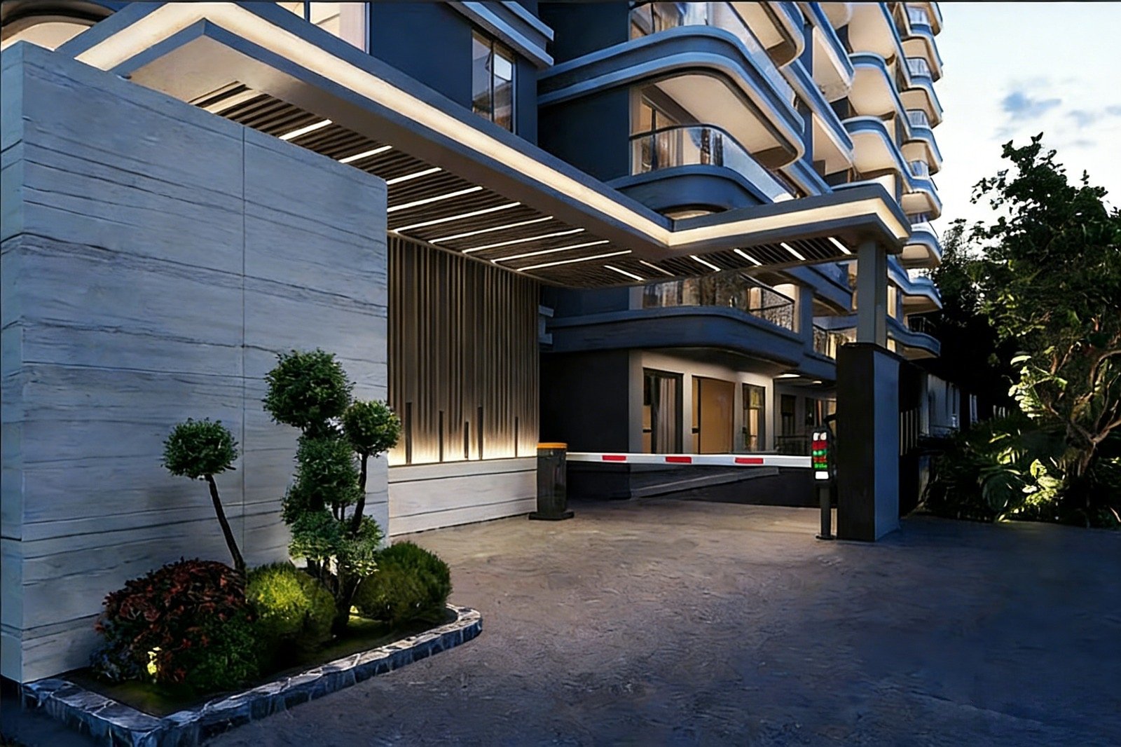 entrance of 1 bedrooms at Riverside Azure Apartments In westlands