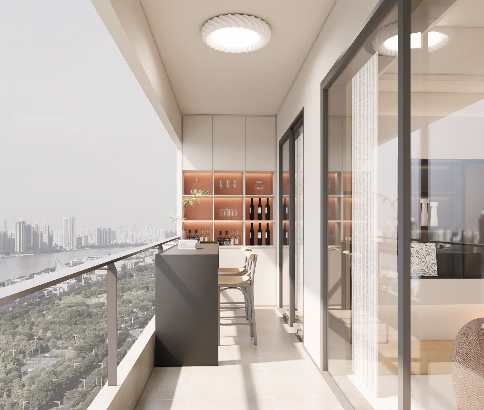 Balocny sitting area at Limerence Arbor residency in kilimani