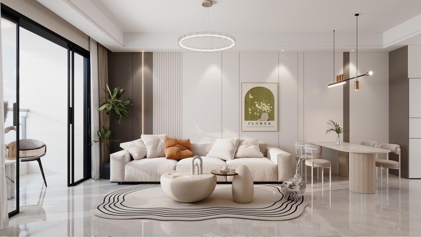 elegant living room area of 1 Bedrooms At San Remo Heights In Westlands