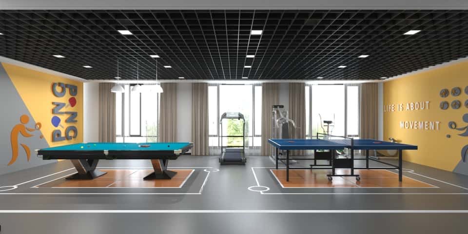 Gaming area at Limerence Arbor residency in kilimani