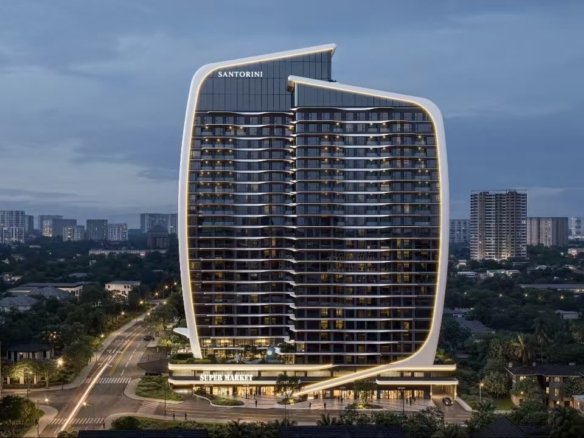 exterior front view of 1 bedrooms at Santorini Residences in westlands