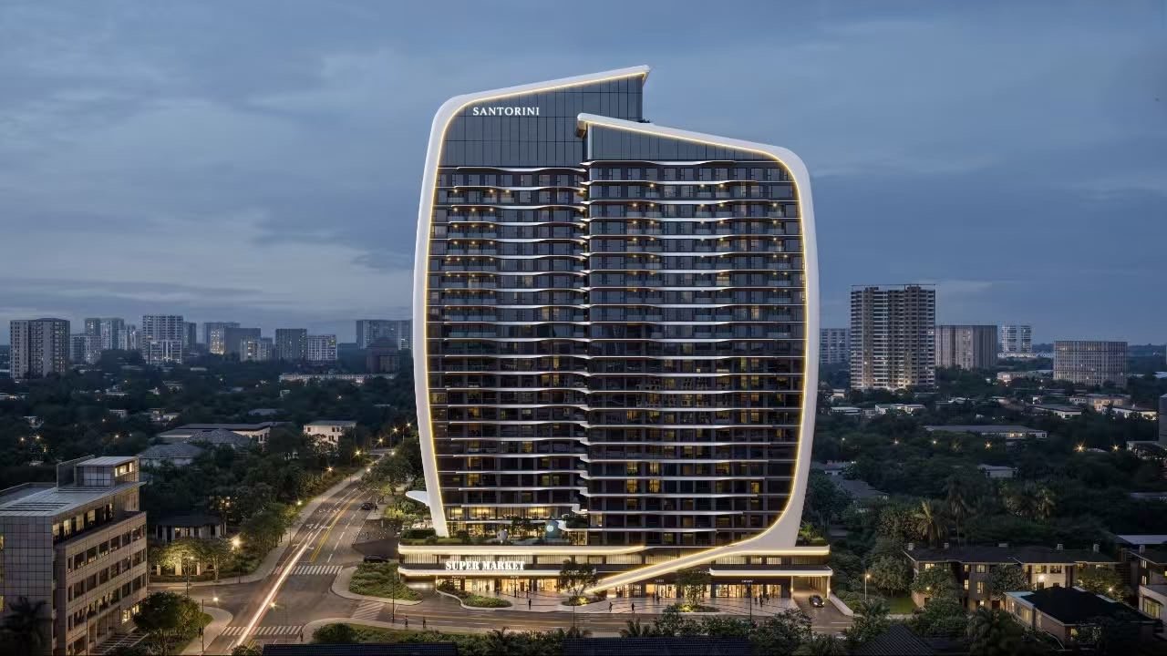 exterior front view of 1 bedrooms at Santorini Residences in westlands