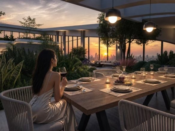 Sky lounge of 3 bedrooms at Santorini Residences in westlands