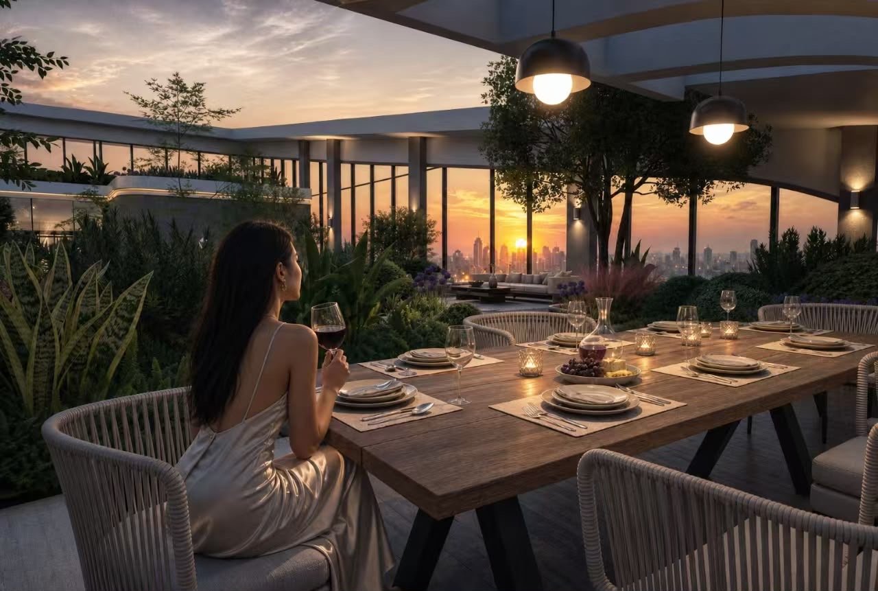 Sky lounge of 3 bedrooms at Santorini Residences in westlands