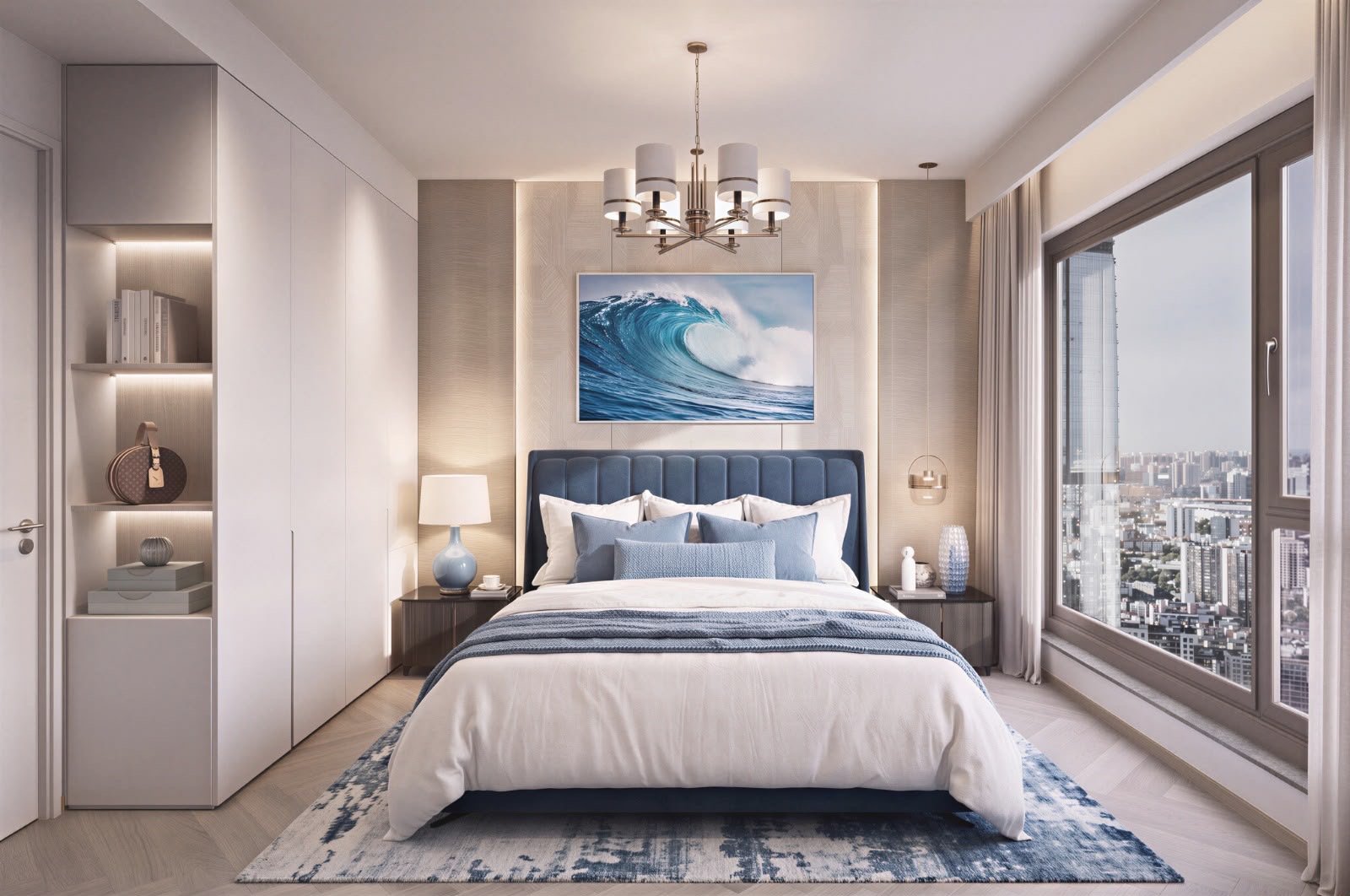 Bedroom at Santorini Residences in westlands