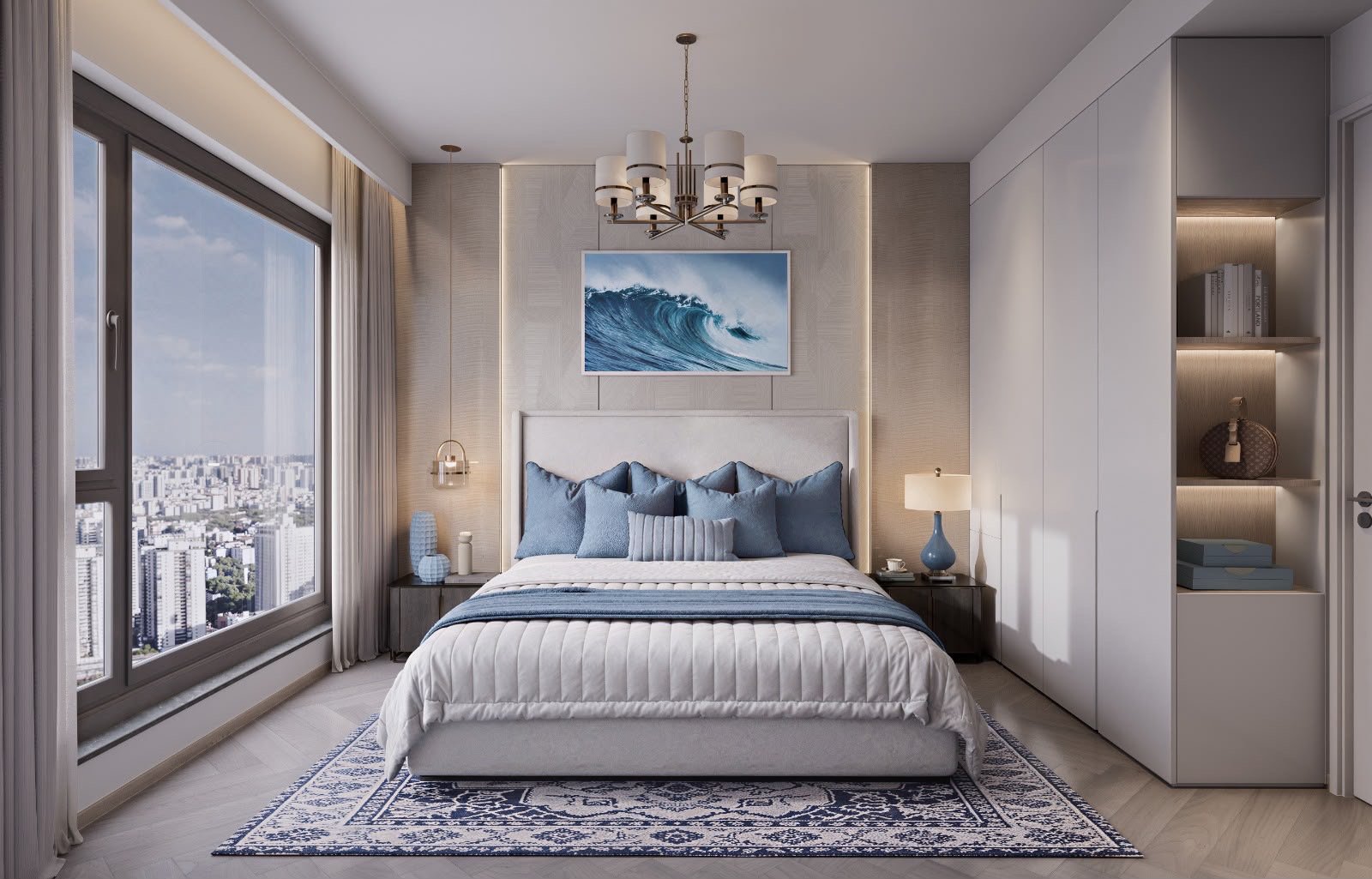 Master bedroom of 3 bedrooms at Santorini Residences in westlands